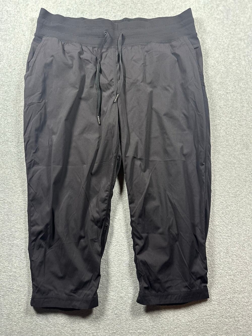 Lululemon Dance Studio Jogger Pants Women's Size 12 Black Cropped Activewear